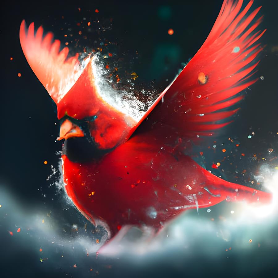 Cardinal Digital Art by Beverly Read