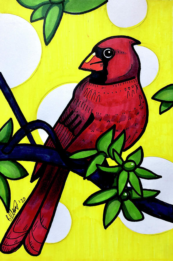 Cardinal Drawing by Creative Spirit