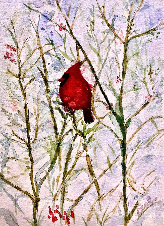 Cardinal  Painting by Deb Stroh-Larson