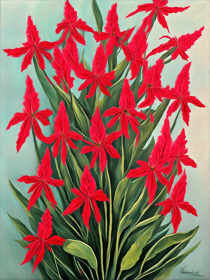 Cardinal Digital Art - Cardinal Flowers by Long Shot