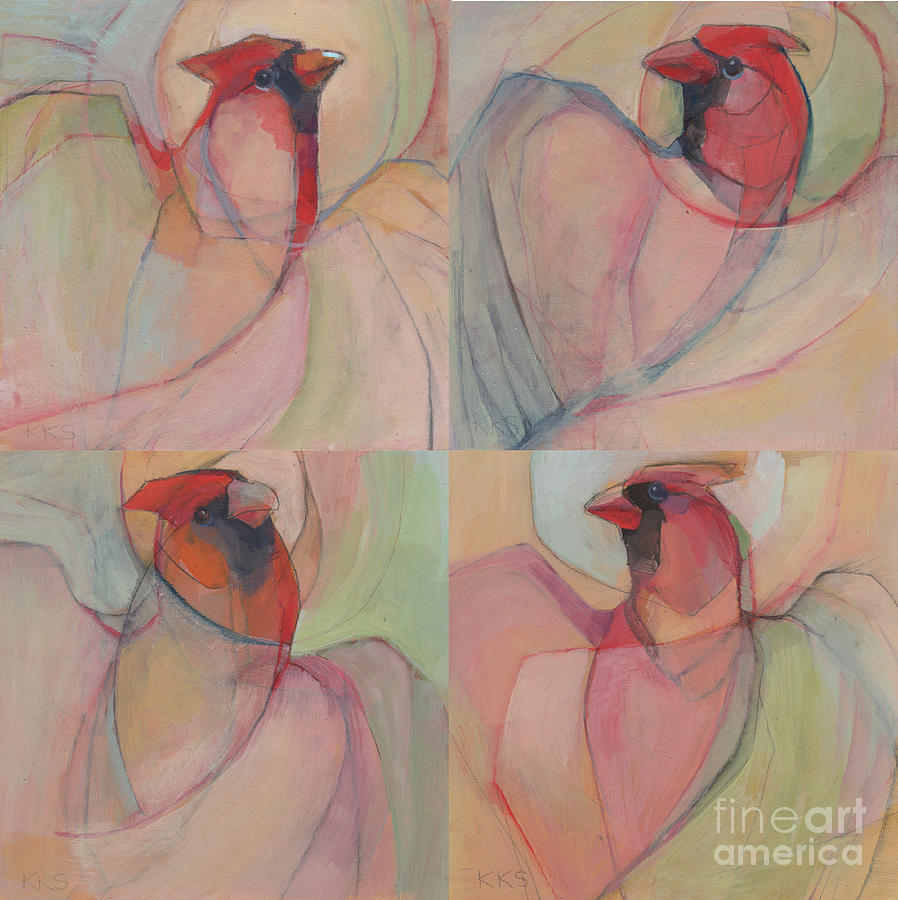 Cardinal Painting - Cardinal Holiday 2020 by Kimberly Santini