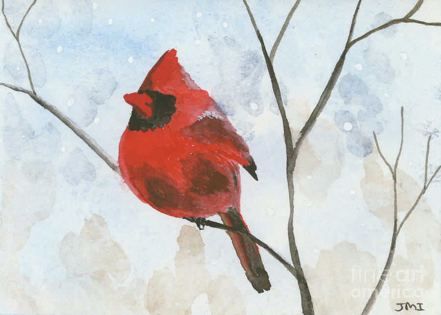 Cardinal Painting by Jackie Irwin