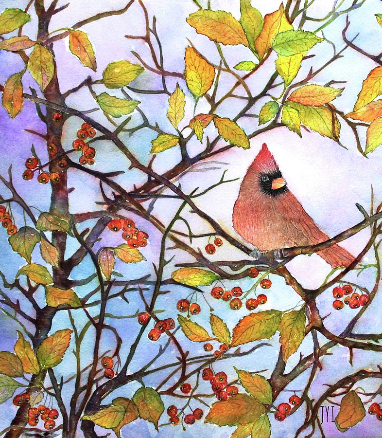 Cardinal Painting by Janet Immordino