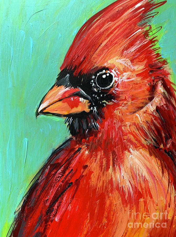 Cardinal Painting by Kim Heil