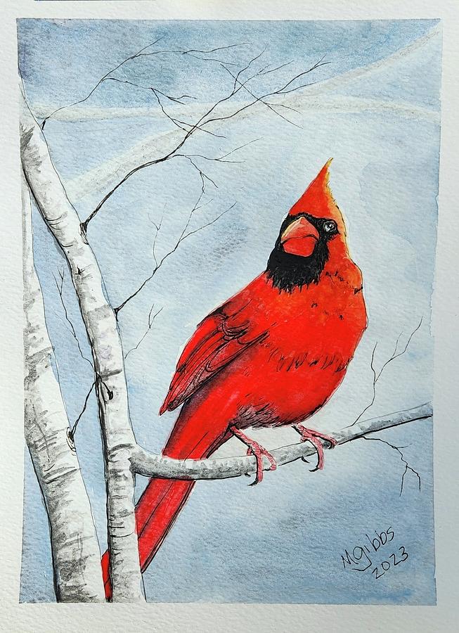 Cardinal Painting by Mindy Gibbs
