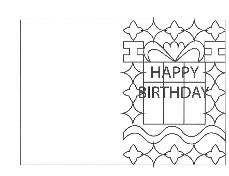 Card's Creative Coloring Card Happy Birthday 1 Digital Art by Allen ...