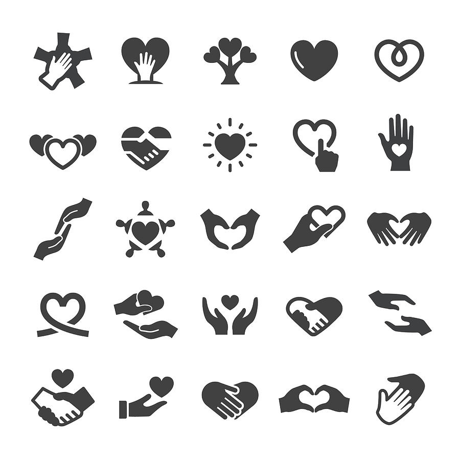 Care and Love Icons - Smart Series Drawing by -victor-