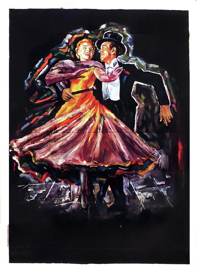 Fred Astaire Painting - Carefree, 1938, painting by Paolo Tarquini by Movie World Posters