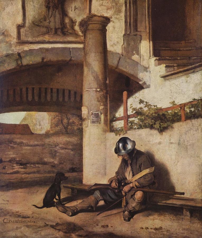 Carel Fabritius - The Sentry Painting by Les Classics | Fine Art America