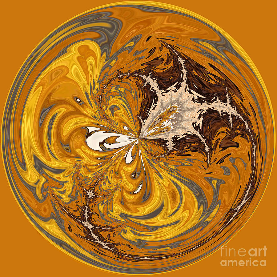 Caremel Fractal Orb 38 Digital Art by Elisabeth Lucas - Fine Art America