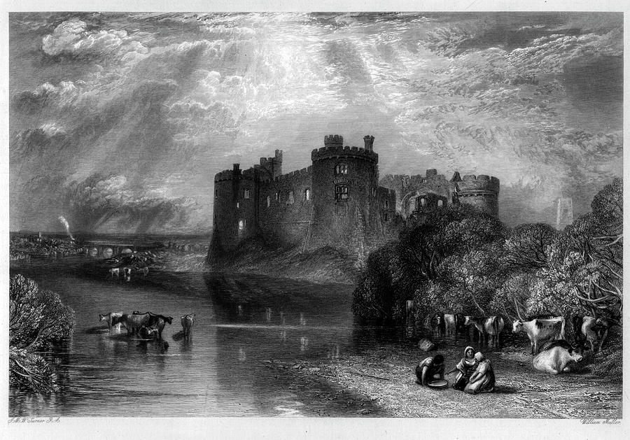 Carew Castle engraving by William Miller after Turner Painting by ...