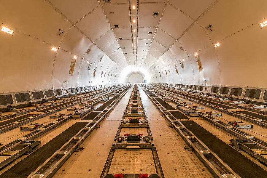 Cargo aircraft interior Photograph by Richard Sharrocks