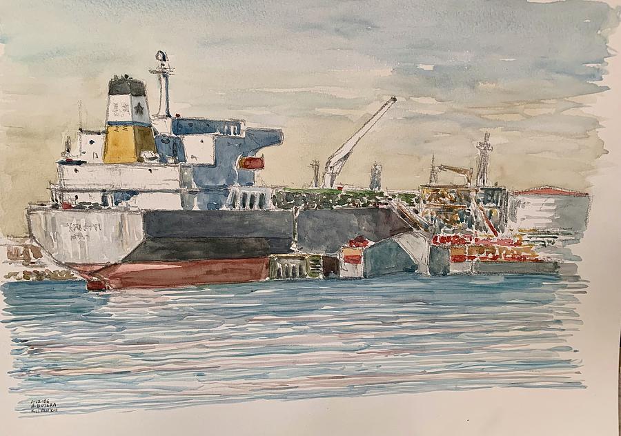 New York City Painting - Cargo Ship #2, Kill Van Kull  by Anthony Butera