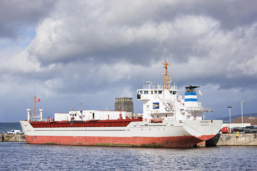 Cargo Ship Docked At Greenock Photograph by Theasis