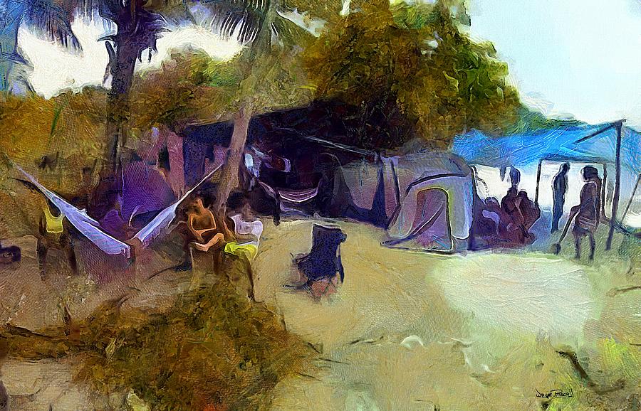 CARIBBEAN SCENES - De Beach Lime by Wayne Pascall CARIBBEAN SCENES - De Beach Lime by Wayne Pascall