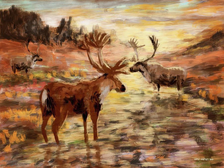 Caribou Creek  Digital Art by Larry Whitler