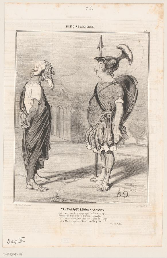 Caricature of Minister Felix Barthe Honore Daumier 1833 Painting by ...