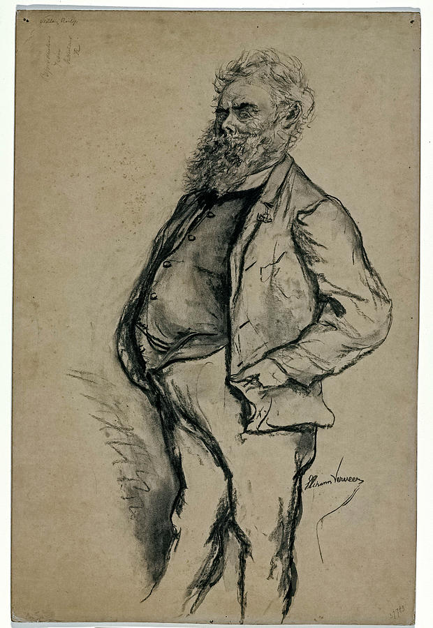 Caricature Portrait Of Willem Roelofs Elchanon Verveer 1850 1897 Painting