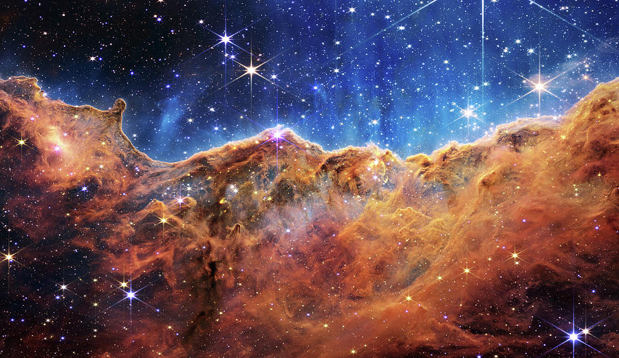 Carina Nebula Cosmic Cliffs WEBB Telescope Photograph by Bill Swartwout