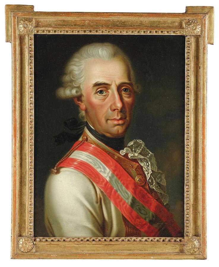 Portrait Painting - Carl Caspar portrait in uniform with the sash of the Military Order of Maria Theresa oil on canvas c by Celestial Images