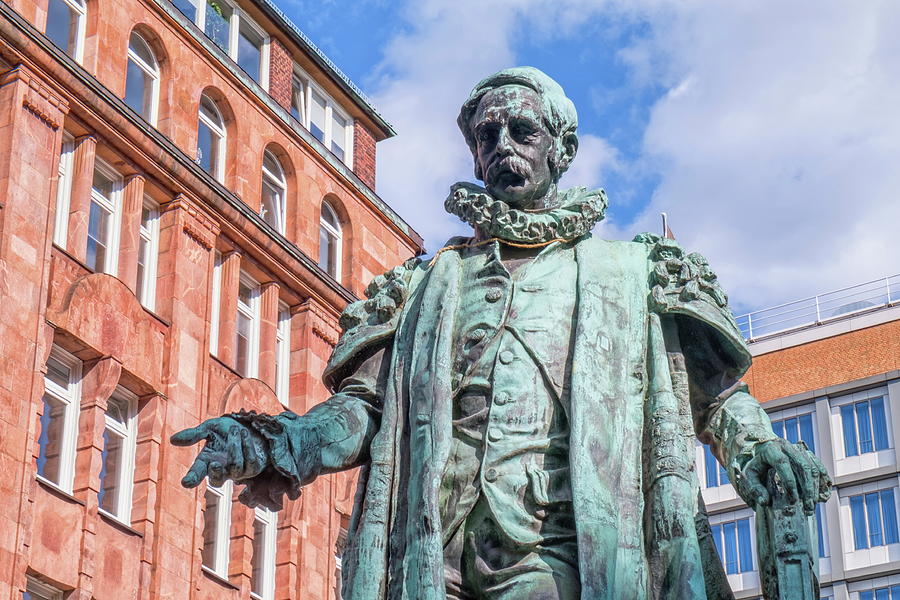 Carl Friedrich Petersen statue in Hamburg, Germany Photograph by Elenarts - Elena Duvernay photo