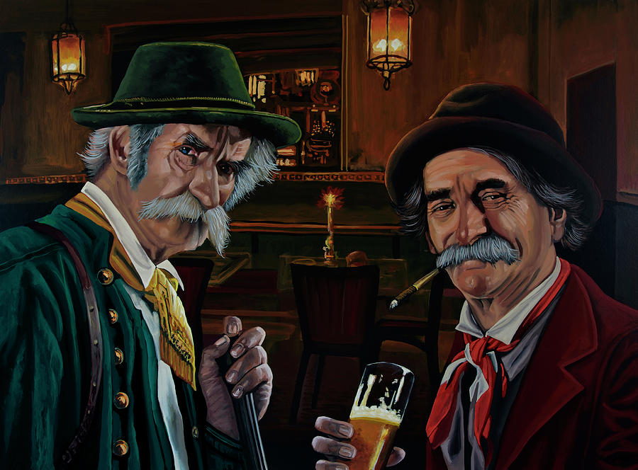 Munich Movie Painting - Carl Krohnberger Together in Pub in Pub Painting by Paul Meijering