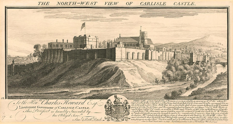 Carlisle Castle in 1739, North West view Mixed Media by AM FineArtPrints