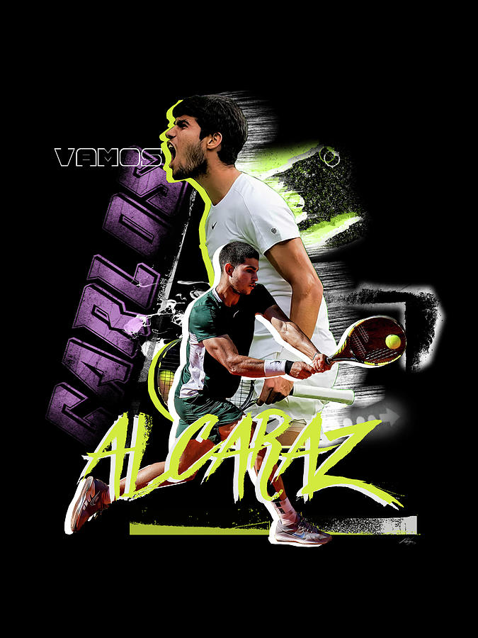 Carlos Alcaraz Tennis Superstar  Digital Art by Tolerance ENT