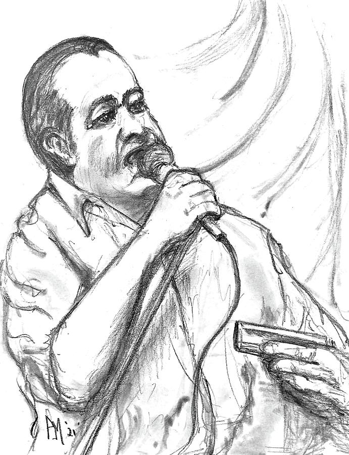 Carlos  Drawing by Pete Maier