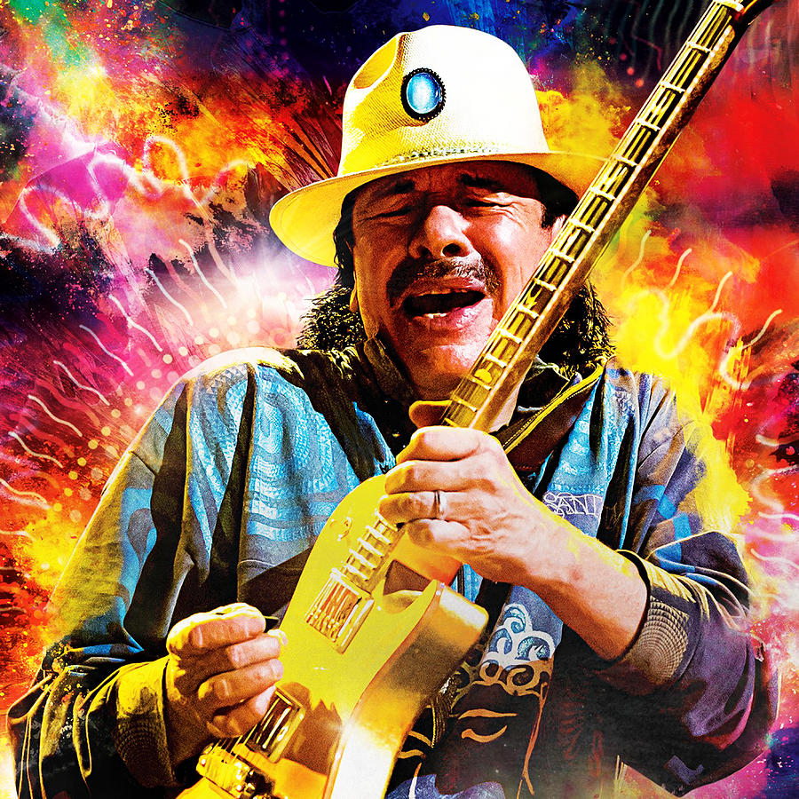 Carlos Santana Digital Art By Nilda Howard Fine Art America