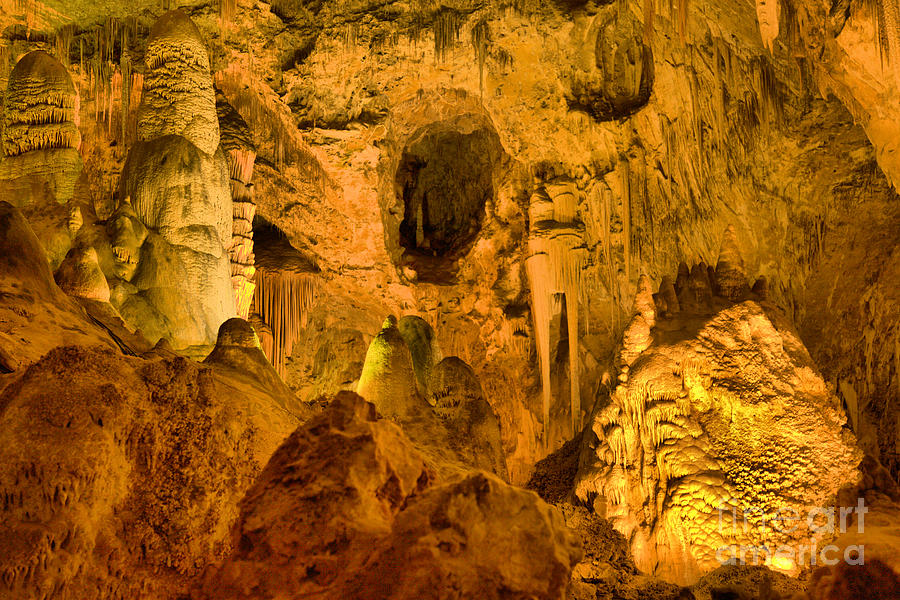 Carlsbad Caverns Limestone Decorations Closeup Photograph by Adam Jewell