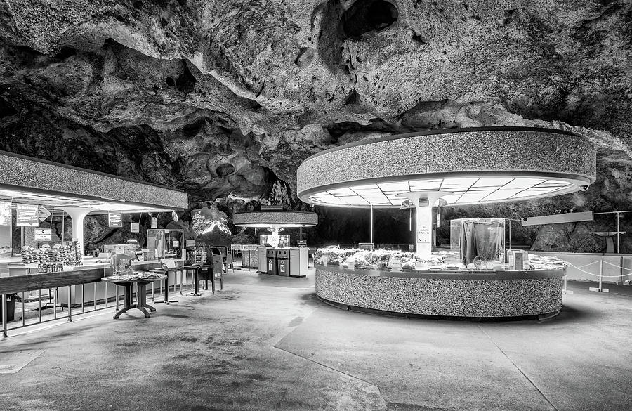 Carlsbad Caverns Snack Bar Bw Photograph