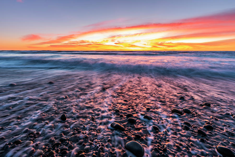 Carlsbad Rocky Sunset 2 Photograph by Local Snaps Photography