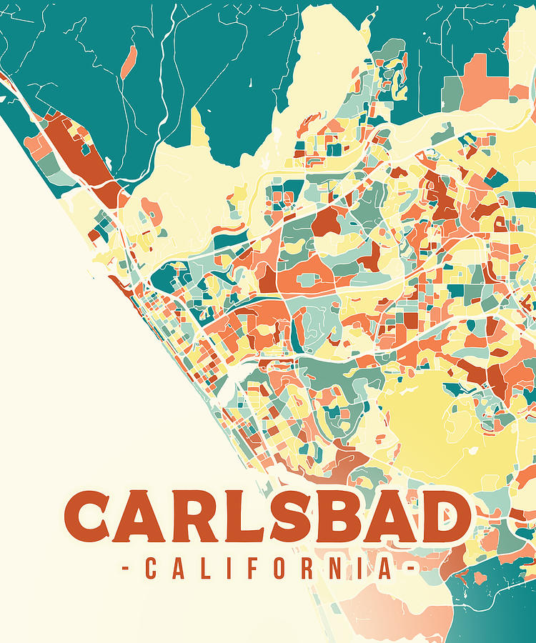 Carlsbad Us Map Digital Art By Alexandru Chirila Fine Art America 5265