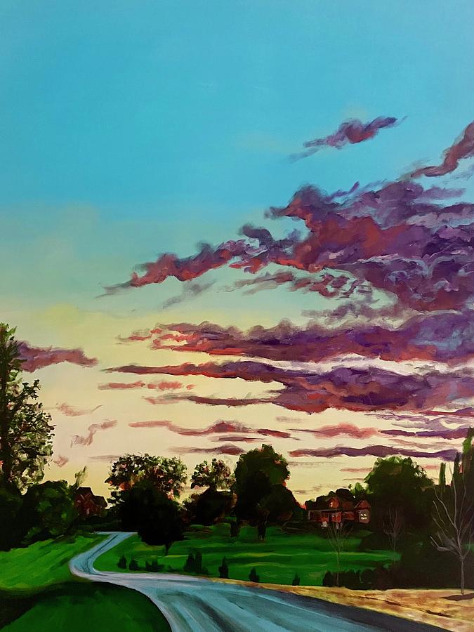 Carlys Sunset Painting by Joel Tesch