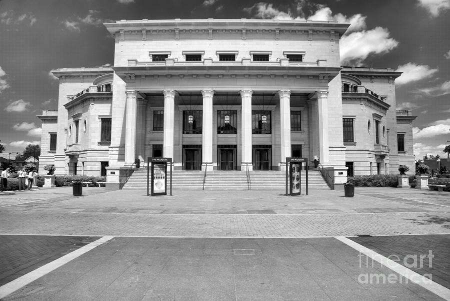 Carmel Indiana Palladium Concert Hall Black And white Photograph by Adam Jewell
