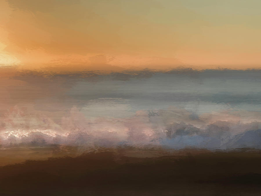 Carmel Sunset Painting Digital Art by Terry Davis