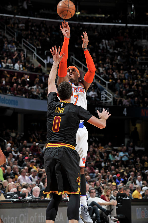 Carmelo Anthony and Kevin Love Photograph by David Liam Kyle