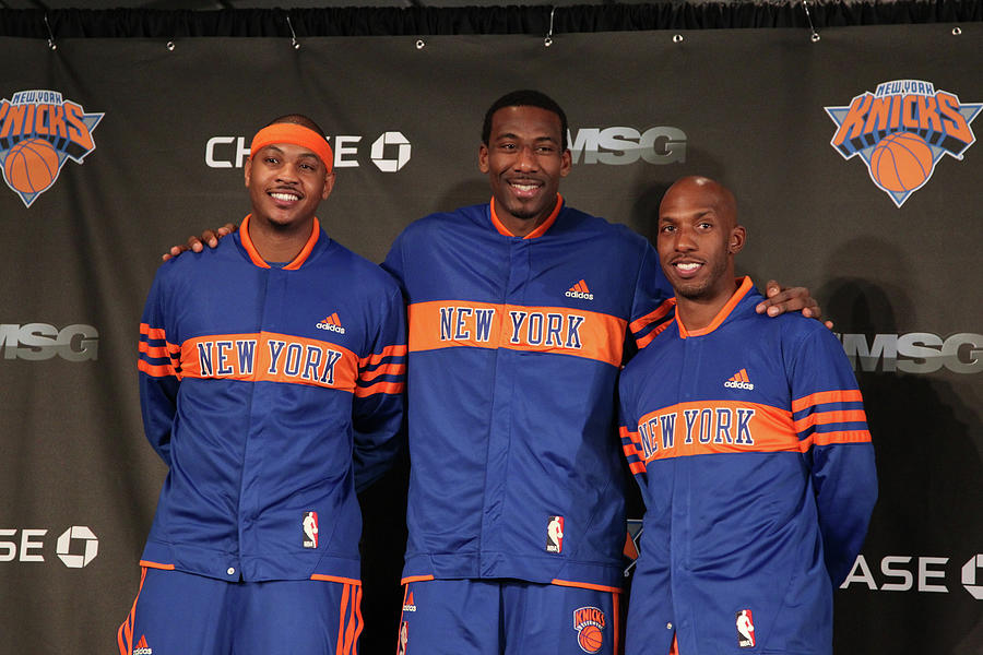 Carmelo Anthony, Chauncey Billups, and Amare Stoudemire Photograph by Nathaniel S. Butler