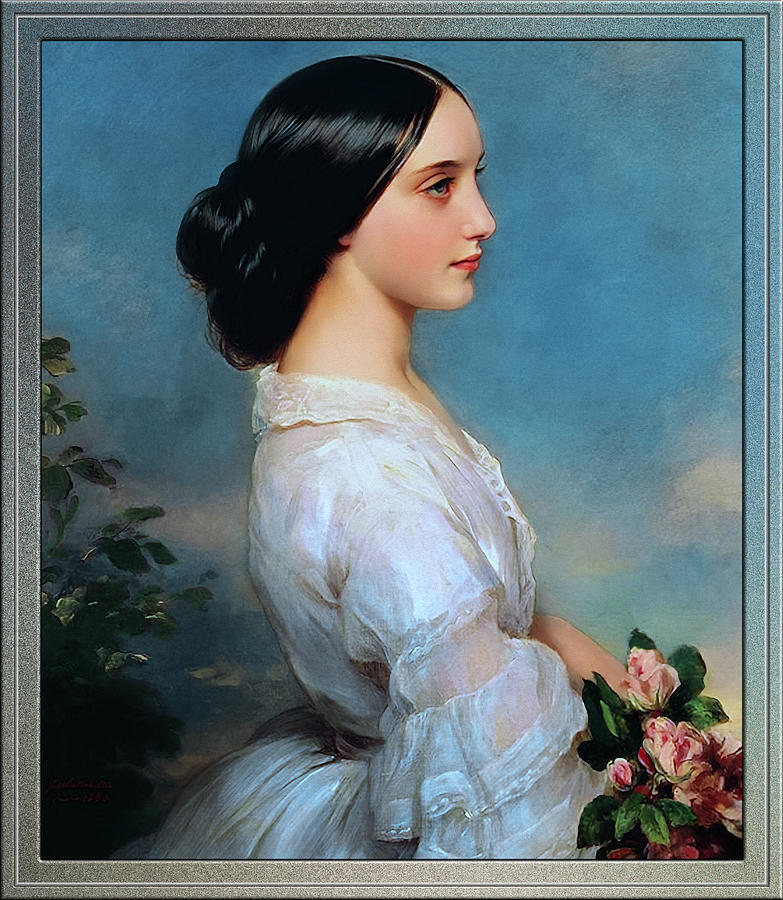 Carmen Aguado, Duchess of Montmorency by Franz Xaver Winterhalter Painting by Rolando Burbon