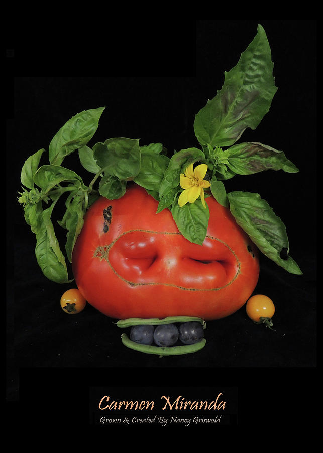 Carmen Miranda Vegetable Art Photograph by Nancy Griswold