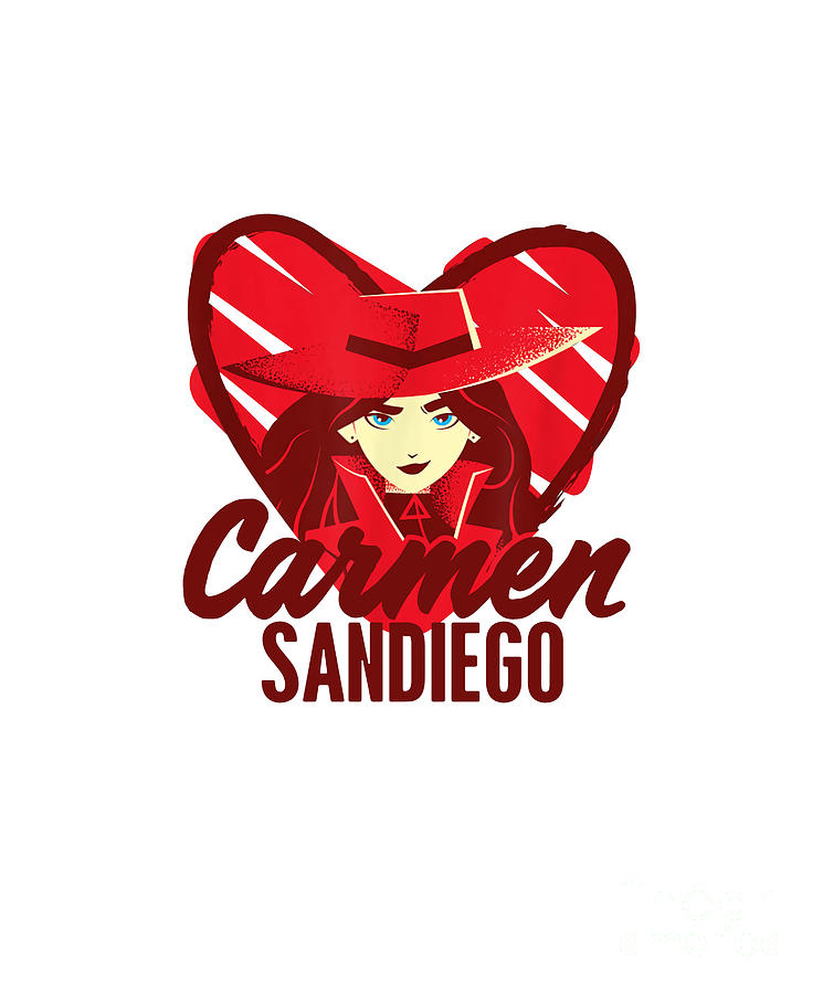 Carmen Sandiego Digital Art - Carmen Sandiego Heart Carmen by Carmen Choseed