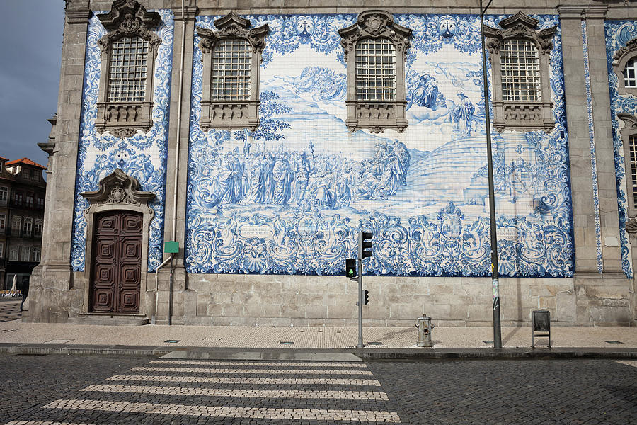 Carmo Church Tiled Wall In Porto Photograph by Artur Bogacki