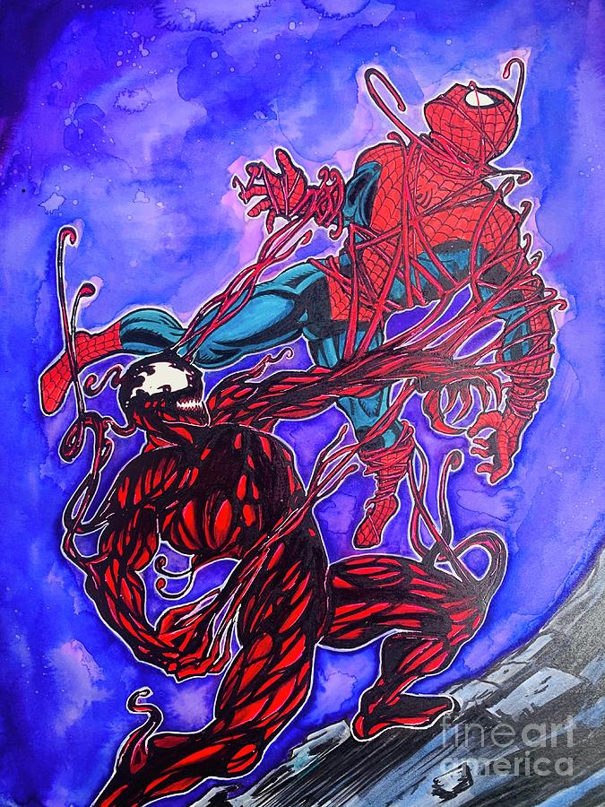 carnage drawing spiderman