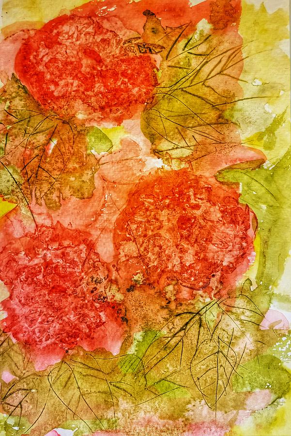 Carnation Flowers Painting by Shady Lane Studios-Karen Howard