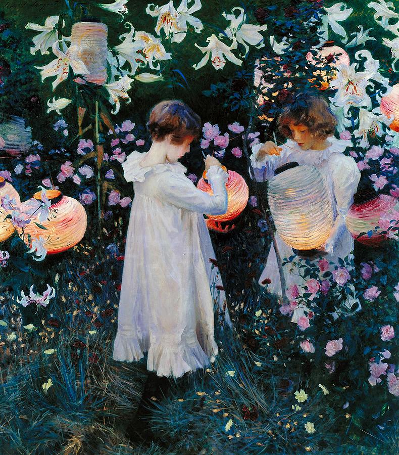 Carnation, Lily, Lily, Rose Painting by John Singer Sargent