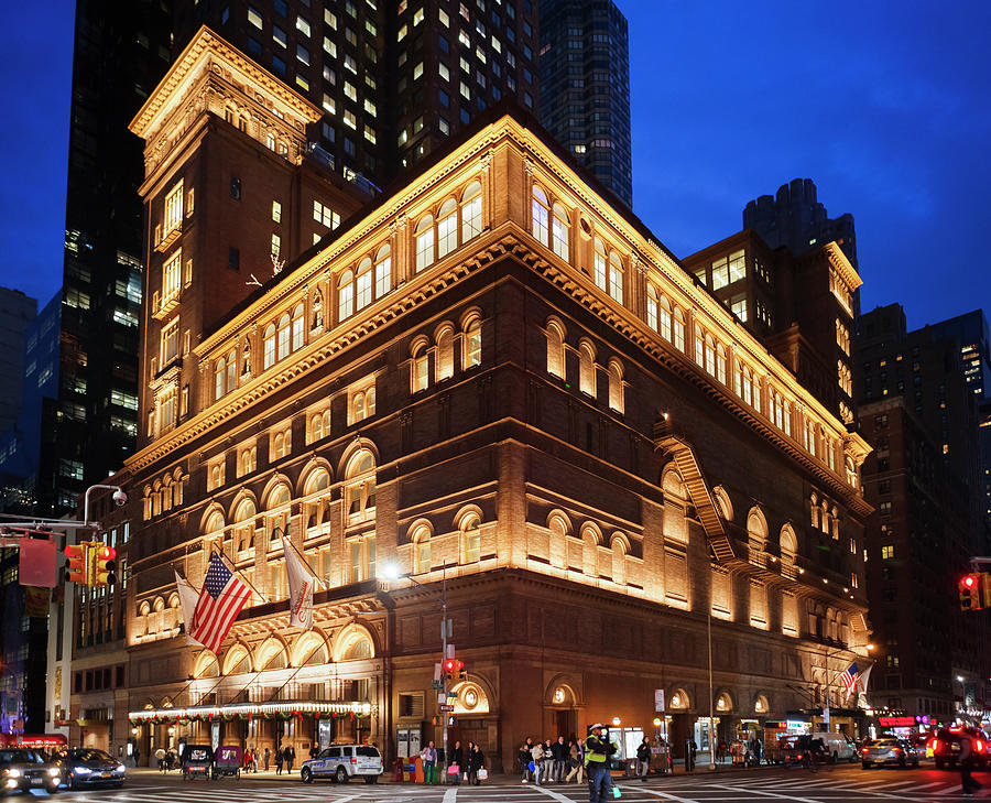 Carnegie Hall at Night New York City Photograph by DW labs