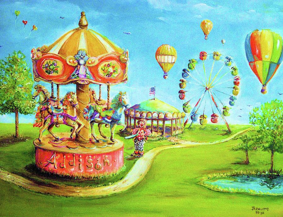 Carnival Painting by Bernadette Krupa
