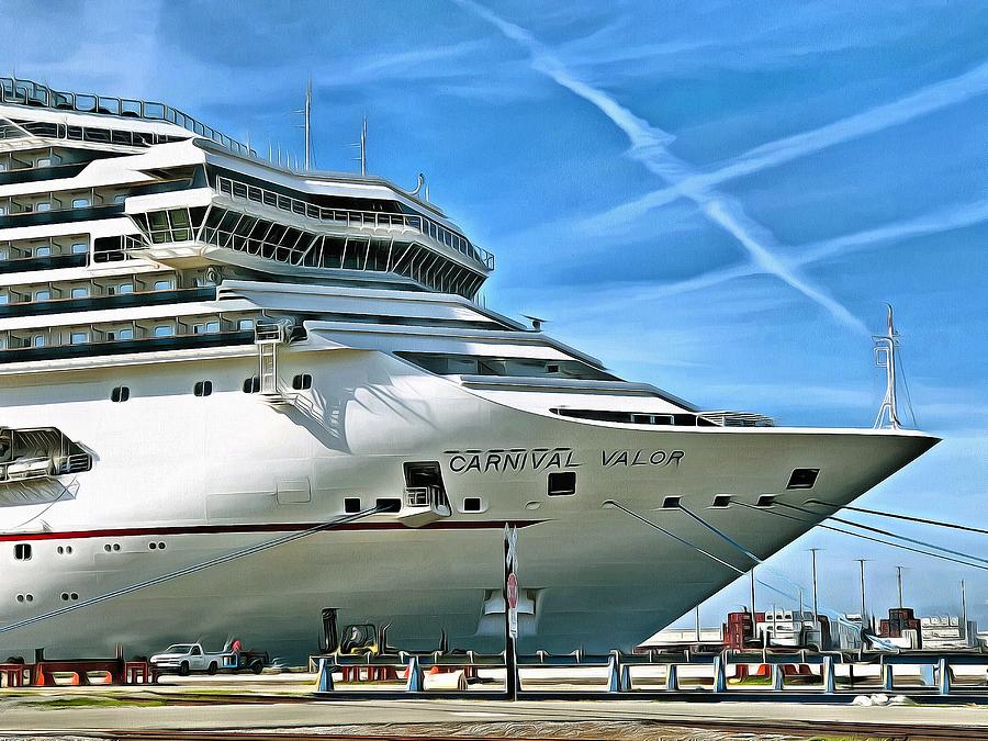 Carnival Cruise Ship Painting by Harry Warrick