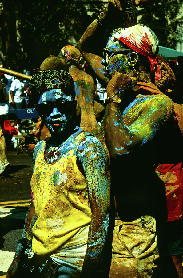 Chipping Down D Road - Jouvert Morning, Carnival, Trinidad and Tobago Photograph by Earth And Spirit